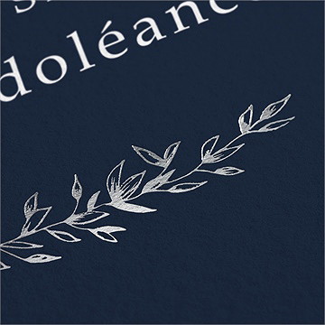 Carte de condoléances décès son beau sourire - Détail de la carte