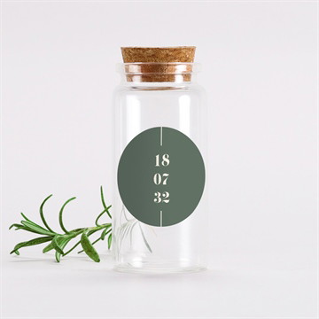 Mignonette mariage vert sauge étui