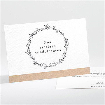 Carte de condoléances décès sa présence