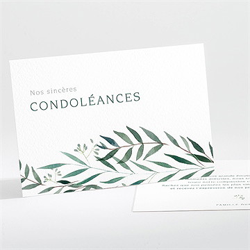 Carte de condoléances décès mémento
