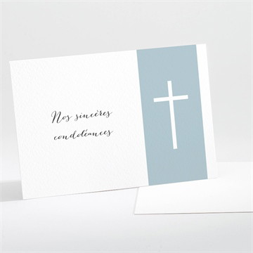 Carte de condoléances décès simple elégance photomaton