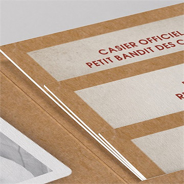 Faire-part naissance dossier confidentiel pochette - Détail du faire-part