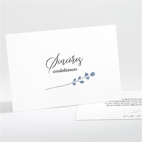 Carte de condoléances décès présent et mémoire paysage