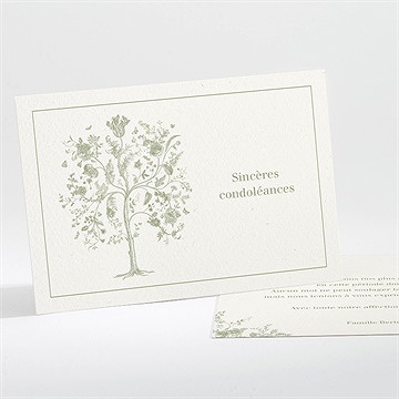Carte de condoléances décès l'arbre de vie paysage