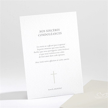 Carte de condoléances décès colombe de l'espérance