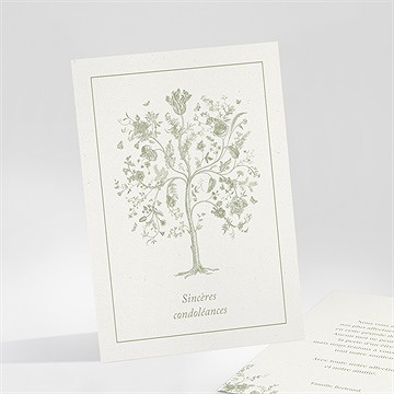 Carte de condoléances décès l'arbre de vie