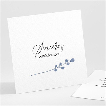 Carte de condoléances décès présent et mémoire