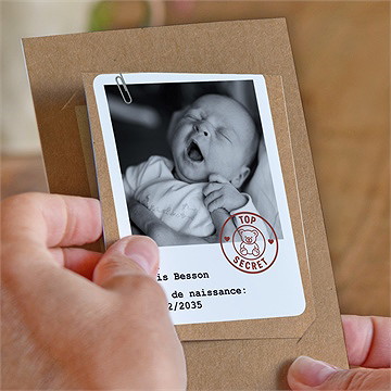 Remerciement naissance dossier confidentiel - Mise en situation