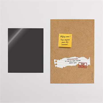 Remerciement naissance dossier confidentiel - Dos du faire-part