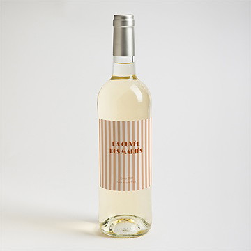 Etiquette de bouteille mariage terracotta estival - Mise en situation