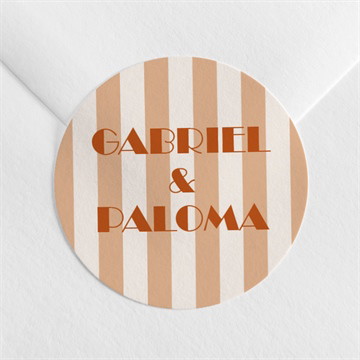 Sticker mariage terracotta estival pocketfold