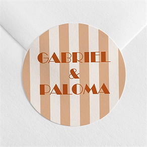 Sticker mariage terracotta estival