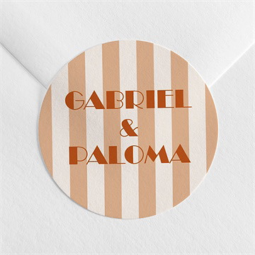 Sticker mariage terracotta estival