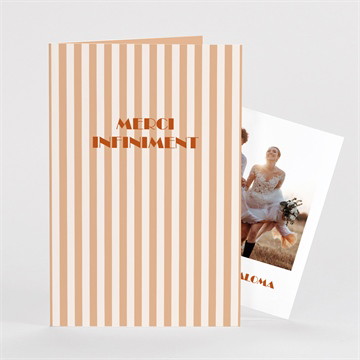 Remerciement mariage terracotta estival pocketfold