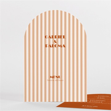 Menu mariage terracotta estival pocketfold