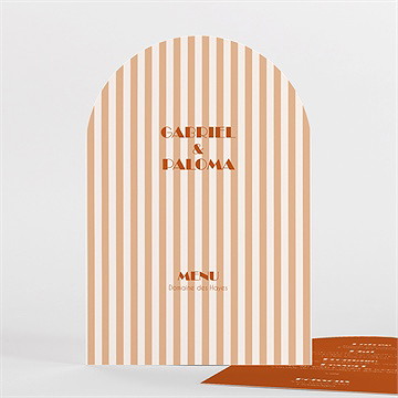 Menu mariage terracotta estival