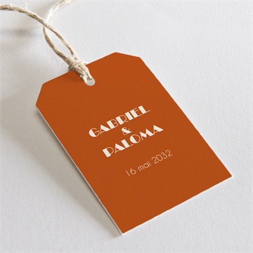 Etiquette mariage terracotta estival pocketfold