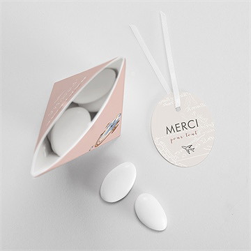 Boîte de dragées baptême joli passeport bapteme étui - Intérieur de la boîte