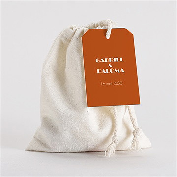 Pochon mariage  terracotta estival