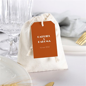 Pochon mariage  terracotta estival - Mise en situation