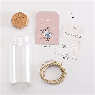 Mignonette baptême joli passeport bapteme - Vue d'ensemble