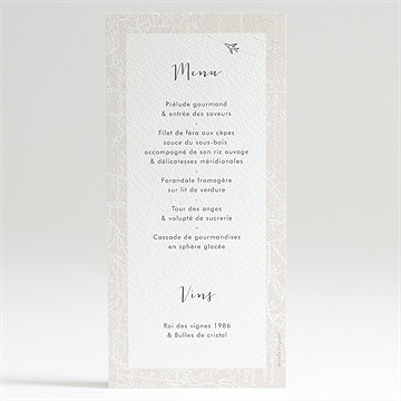 Menu baptême joli passeport bapteme - Dos du menu