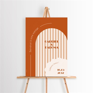 Panneau bienvenue terracotta estival pocketfold