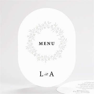 Menu mariage sublime ovale - Mise en situation