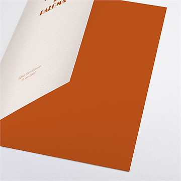 Livret de messe mariage terracotta estival - Détail du livret