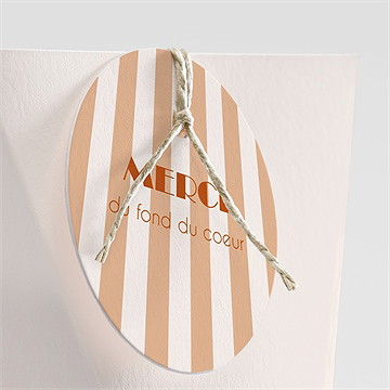 Boîte de dragées mariage terracotta estival étui - Détail de la boîte