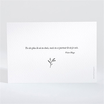 Remerciement décès sérénité - Dos du carton