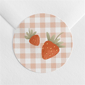 Sticker naissance vichy et fraises