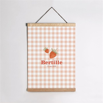 Affiche naissance vichy et fraises