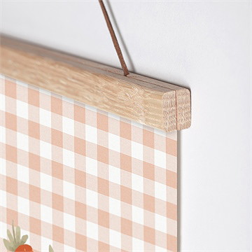 Affiche naissance vichy et fraises - Détail de l'affiche