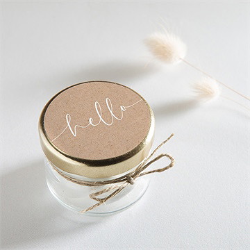 Sticker naissance kraft photos - Mise en situation