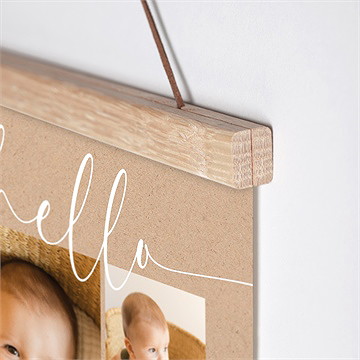 Affiche naissance kraft photos - Détail de l'affiche