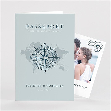 Remerciement mariage passeport marin