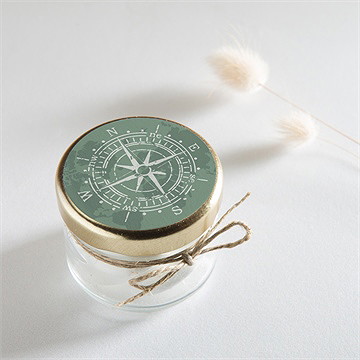 Sticker mariage passeport tropical - Mise en situation