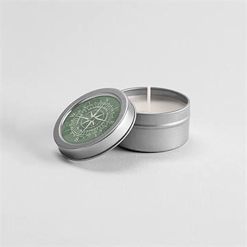 Bougie mariage passeport tropical argent - Mise en situation