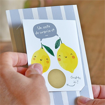 Faire-part naissance mon petit citron - Mise en situation