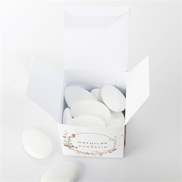 Boîte de dragées mariage couronne d'automne - Intérieur de la boîte