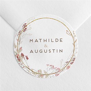Sticker mariage couronne d'automne