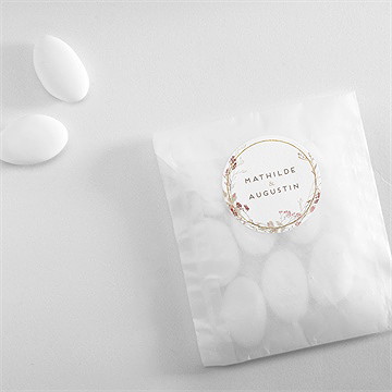 Sticker mariage couronne d'automne - Mise en situation