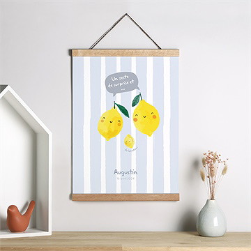 Affiche naissance mon petit citron - Mise en situation