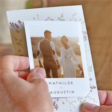 Remerciement mariage couronne d'automne étui