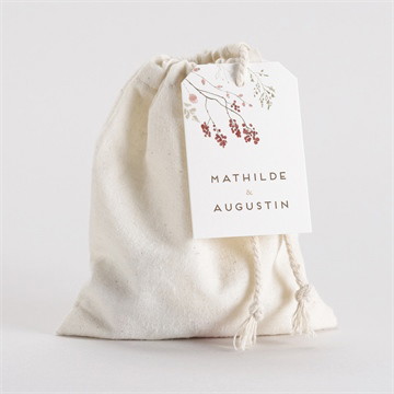 Pochon mariage  couronne d'automne étui