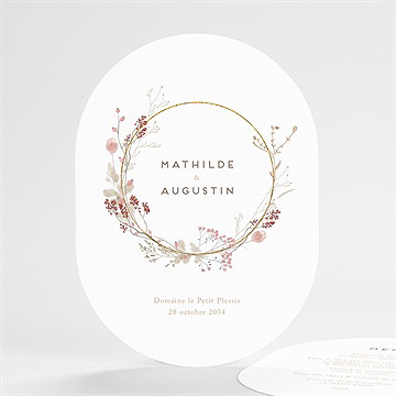 Menu mariage couronne d'automne - Mise en situation