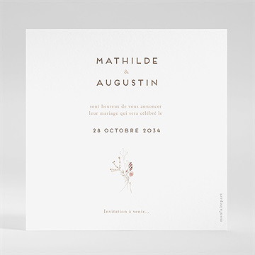 Save the Date mariage couronne d'automne - Dos