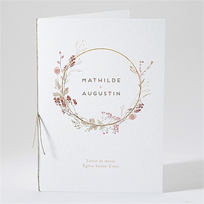 Livret de messe mariage couronne d'automne