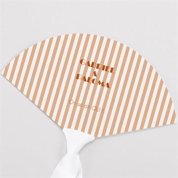 Eventail mariage terracotta estival pocketfold